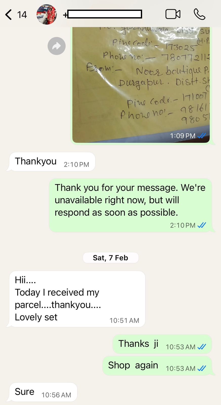 Customer showing suit fitting result